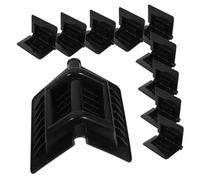 PartyKindom 10pcs Small Black Plastic Edge Protectors with Cord Guard for Truck Straps, Corner Protection for Flatbed Transport, Container Packing and Shipping Supplies