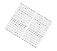 PartyKindom 10pcs Transparent Soft Manicure Rulers Nail Measurement Tools Flexible Straight Rulers for Students Artists Engineers Precision Drawing and Measuring Stationery