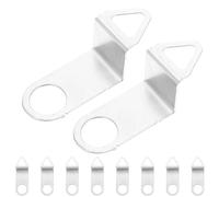 PartyKindom 10pcs Wall Clock Hooks Metal Mirror Clip Silent Quartz Clock Movement Replacement Parts Silver Iron Sturdy Elegant Stylish DIY Home Hanging Accessories