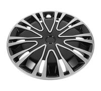 PartyKindom 12-inch Universal Car Wheel Hub Cap Silver Black, Plastic Hubcap Decoration for Auto and Truck, Wheel Center Caps Replacement Accessories for Vehicle Maintenance