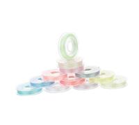 PartyKindom 12 Rolls Luminous Glow The Dark Embroidery Thread of Multi Colored Sewing Thread for DIY Crafts Cross Stitch and Home Sewing Projects