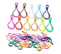 PartyKindom 120pcs Plastic Lobster Claw Clasps Bulk Pack Multi-Color Keychain Clips for DIY Personal Projects with Longterm Use Sturdy Snap Hooks for Keychain Accessories