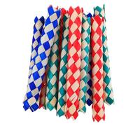 PartyKindom 12pcs Chinese Bamboo Finger Traps for Party Favors Natural Material for Birthday Goodie Bags Unique Foraging Parrot Cage Chew Mix