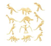 PartyKindom 12pcs Dinosaur Skeleton Models Educational with Realistic Design Archaeological Excavation for Boys and Fine Craftsmanship for Science Learning and Home Decoration