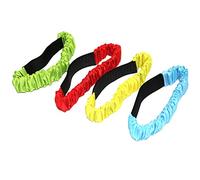 PartyKindom 12Pcs Elastic Tie Rope Straps Legged Race Game for Carnival Field Day Backyard Fun Relay Races Durable Easy to Use Elastic Bands
