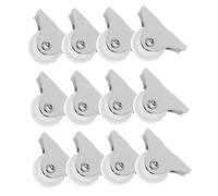 PartyKindom 12pcs Fixed Heavy Duty Castor Wheels 1inch Diameter Directional Caster Office Chair Castors Rigid Pp Wheel for Furniture