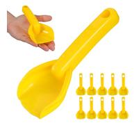 PartyKindom 12pcs Kids Beach Sand Shovels Set, Yellow Plastic Mini Sand Diggers for Outdoor Digging, Sandbox, Garden, Beach Party Favor Toys