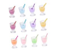 PartyKindom 12Pcs Milk Tea Charms DIY Jewelry Making Findings for Keychain Pendants and Earring Crafts Cute Imitation for Friends and Family