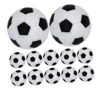 PartyKindom 12pcs Mini Foosball Table Balls Hips Soccer Accessories Replacement for Tabletop Football Games Wear-resistant Black and White Soccer Balls for Competitions