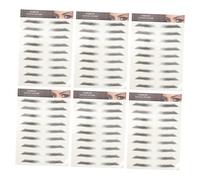 PartyKindom 12pcs Natural Fake Eyebrow Stickers for Effortless Brow Shaping Realistic Temporary Eyebrow Transfers for Makeup Lovers and Beauty Bloggers