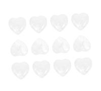 PartyKindom 12Pcs Natural Heart Shaped Stones Smooth Surface Decorative Crystal Ornaments for Meditation Chakra Balance Energy Amplification and Home Desk Decoration