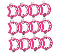 PartyKindom 12pcs Plastic Tambourine Hand Drum with Bells Lightweight Handheld Percussion Instrument for Early Childhood Music Education Classroom Group Activities and Parties