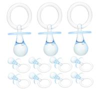 PartyKindom 12pcs Shower Pacifier Decorations Bulk Hanging Pendants Light Blue Party Ornaments for Newborn Celebration and Gifts