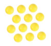 PartyKindom 12pcs Yellow Foam Golf Practice Balls Indoor Outdoor Training Aid for All Ages Skill Levels Household Golfing Training Balls