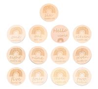 PartyKindom 13pcs Cards Set Creative Double Sided Growth Record Cards for Monthly Memory and Birthday Celebration Photo Props for Commemorating First Year