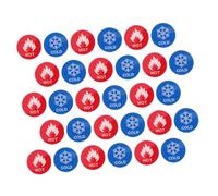 PartyKindom 15 Pairs Hot Cold Water Stickers for Shower Faucets Self Adhesive Acrylic Labels with High Visibility Bathroom and Restaurant Faucet Signs