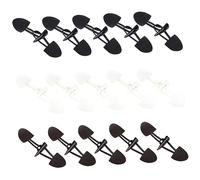 PartyKindom 15pcs Creative PU Leather Ox Horn Buttons for Overcoat and Sweater Clips Unisex DIY Coat Buckle Fastenings in Black White Coffee and Accessories