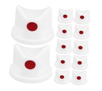 PartyKindom 15pcs White Pe Spray Paint Nozzle Tips Replacement Caps for Aerosol Bottle, Waterproof Button and Fine Mist Nozzle, Suitable for Graffiti and Multiple Projects