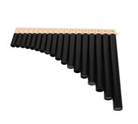 PartyKindom 16-note Pan Flute Traditional Plastic Instrument for Beginners and School Bands, Portable Chinese Folk Music Pipe in Natural Brown for Learning and Performance