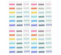 PartyKindom 180Pcs Colored Book Tabs Sticky Flags for Reading Annotation and Filing Large Pastel Tone Page Markers Writable Repositionable Index Stickers for Notebooks and Books