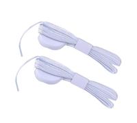 PartyKindom 1Pair Flashing LED Shoelaces Light Up White Shoestrings for Christmas Parties Cycling Dancing Hiking Running Bright Washable Shoe Decorations with Embedded LED Beads
