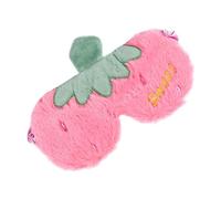 PartyKindom 1Pc Adorable Strawberry Plush Sleep Eye Mask Breathable Blindfold for Comfortable Sleep Cute Cartoon Design for Friends and Family