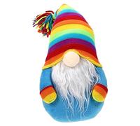 PartyKindom 1pc Colorful Gnome Doll Ornament Large Faceless Rainbow Hat Gnome for Home Decor Scandinavian Style Decoration for Easter Parties and Giving