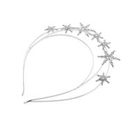 PartyKindom 1Pc Elegant Star Headband for Women Dazzling Crystal Crown Hair Accessory for Parties Weddings and Special Events Comfortable Design