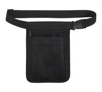 PartyKindom 1Pc Medical Waist Pouch for Nurses and Doctors Tool Organizer Fanny Pack Zippered Pocket for Security for Gardening and Medical Use Black