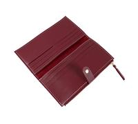 PartyKindom 1pc Multifunctional Coin Purse Wallet for Women Compact Fold Storage Bag Wine Red for Cards Change Portable Organizer for Travel Daily Use