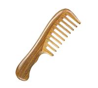 PartyKindom 1Pc Sandalwood Wide Tooth Comb Natural Hair Detangler Scalp Massager Lightweight Coarse Tooth Design for Relaxing Curls for Travel Daily Use