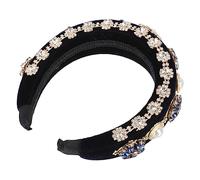 PartyKindom 1pc Stylish Baroque Headband for Charming Rhinestone Hair Accessories for Special Occasions Daily Wear Bright Color Durable Design for Various Hairstyles