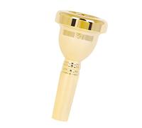 PartyKindom 1pc Trombone Mouthpiece Gold Finish Replacement for Standard Instruments Enhanced Tone Quality for Intermediate to Advanced Players