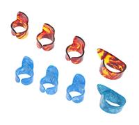 PartyKindom 1Set Ergonomic Finger Picks Set Durable Thumb Finger Protectors for Guitar and Ukulele Comfortable Smooth Surface Use for Bass Plectrum and Practical