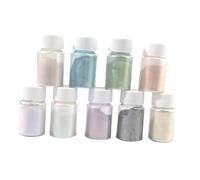 PartyKindom 1set Mica Powder Set for DIY Crafts Beautiful Epoxy Resin Dye Pigments Skin Friendly Easy to Use for Soap Making Nail Art and More 9pcs