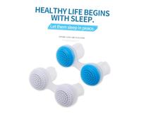 PartyKindom 1set Nose Breath Apparatus Nasal Device for Mini Nose Buds Portable and Comfortable Sleep Stopper Clips White English Packaging 2pcs