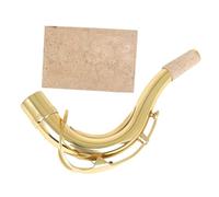 PartyKindom 1Set Tenor Sax Neck with Cork Sheet Brass Saxophone Bend Neck Part for Comfortable Playing Position Durable Design Suitable for Saxophonists Excellent Option for Music