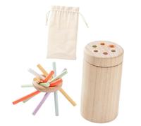 PartyKindom 1Set Wooden Balancing Sticks for Educational Montessori Sorting and Stacking for Cognitive Development and Sensory Integration Safe Natural Multiple Play Options