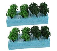 PartyKindom 2 Boxes Miniature Military Model Shrubs Bushes for Sand Table Micro-landscape DIY Material Realistic Scale Foliage Ornaments for War Gaming and Railway Scenery