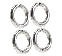 PartyKindom 2 Pairs Titanium Steel Hoop Earrings for Women Non Piercing Fake Clip Ear Durable Skin Friendly Jewelry for Stylish Look and Gift