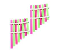 PartyKindom 2 Set DIY Homemade Panpipe Colorful Musical Instrument Experiment Kit for Students Lightweight Portable Educational Discover Sound Principles with Fun Science Activities