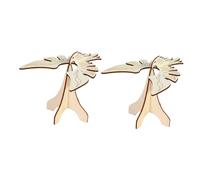 PartyKindom 2 Sets DIY Standing Wood Gravity Birds Puzzle for Educational Eagle Balance for Physics Science Experiment Safe Smooth Wooden Construction