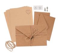 PartyKindom 2 Sets Retro Letter Paper and Envelope Kit of Travelers Notebook Insert with Creative Patterns Thick Stationery Paper for Writing Messages Poetry