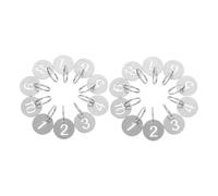 PartyKindom 2 Sets Stainless Steel Number Tags Hollow Round Metal Key Id Labels for Organized Key Management Parking Lots Warehouses Offices