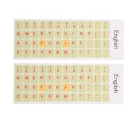PartyKindom 2 Sheets English Keyboard Decal Macaron Autumn Design Laptop Sticker for Typing Learning Easy to Apply Removable No Residue for Language Communication Self Learning