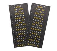 PartyKindom 2 Sheets Self Adhesive Guitar Fretboard Scale Stickers for Acoustic Electric Guitars Durable Note Map Decals for Learning Chords and Musical Scales Easy Application