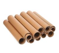 PartyKindom 20-Pack Kraft Paper Mailing Tubes, Round Cardboard Tubes for Posters and Art Prints, Packaging Needs and DIY Crafts - 30cm, 4cm & 3cm Diameter