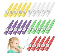 PartyKindom 20 Pcs Kazoo Set Colorful Plastic Kazoos for Music Practice and Party Fun Safe Lightweight Instruments for Creativity and Performances for Home School and Events