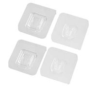 PartyKindom 20 Sets Double Sided Adhesive Hooks Transparent Sticky Hooks for Hanging No Drilling Needed for Home Office and School Organization and High Temperature Resistant