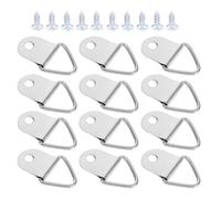PartyKindom 20 Sets Heavy Duty Picture Hanging Kit with Triangular Iron D Rings Hooks for Photo Frames and Crossstitch, Invisible Hanging and Easy Installation Framing Supplies for Wall Decor